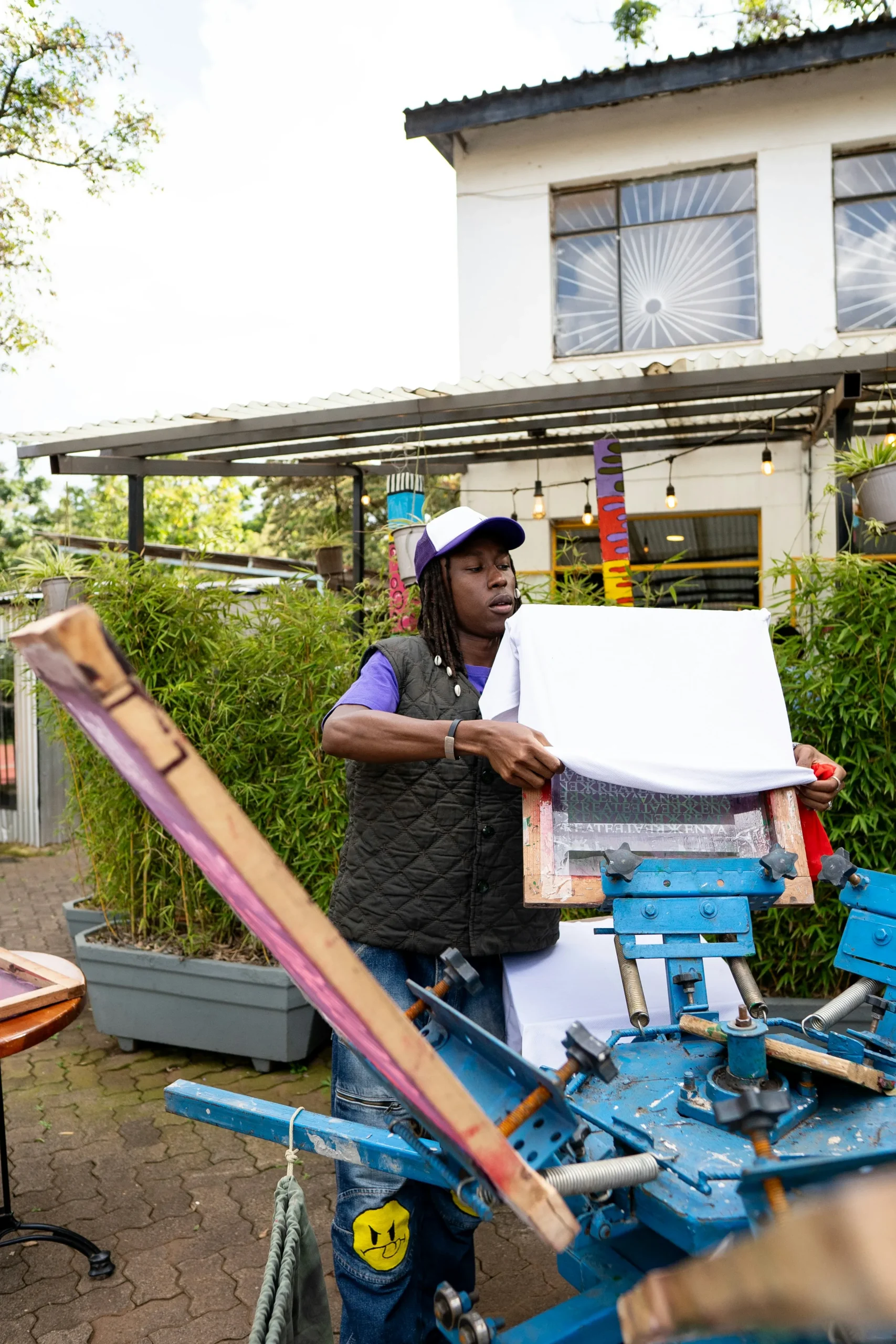 Kids painting on paper